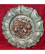 Vintage Italian Copper Metal Embossed Wall Plaque Fruits MCM Italy Mid C... - $1,546.96 MXN