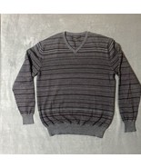 Brunella Gori 100% Merino Wool Sweater Men&#39;s Large Black/Grey Made in Italy - $15.79