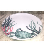 Melamine Turtles Sea Life-Turquoise/White-11”Large Dinner Plate-Beach-Ne... - £7.75 GBP