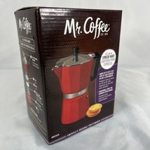 Mr. Coffee Brixia 6-Cup Aluminum Stovetop Espresso Maker - RED - New Ope... - £11.91 GBP