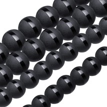 86 Pieces 8Mm 10Mm Matte Onyx Black Beads For Jewelry Making Black Round Matte O - £11.94 GBP