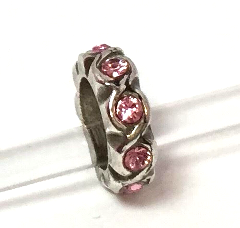 Brighton Infinity Spacer, J9412A, Silver Plated Finish, Crystals, New - $8.55