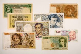 Miscellaneous Notes From Europe. France, Germany, Greece and Italy. 8 Note Lot. - £99.22 GBP