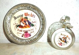 Junge Weiber Miniature Shot Glass lidded German Beer Glass Seidel &amp; Coaster - £11.91 GBP