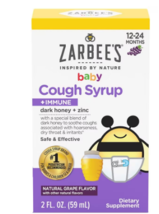 Zarbee&#39;s Cough Syrup + Immune with Honey Grape 2.0fl oz - £39.04 GBP
