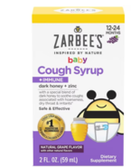 Zarbee&#39;s Cough Syrup + Immune with Honey Grape 2.0fl oz - £38.53 GBP