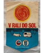 camping banderin, Vintage, V Rally do Sol, Santa Cruz Park, Portugal 197... - $226.15 MXN