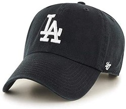 &#39;47 MLB Los Angeles Dodgers Clean Up Adjustable Hat Black/White - $551.86 MXN