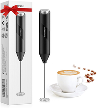 Milk Frother Handheld, Electric Milk Foam Maker with Stainless Steel Whisk, Hand - £7.85 GBP