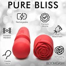 Pleasure Rose 10x Silicone Wand With Rose  Attachment - Red - $52.47