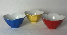 Vintage Japan Flower Petal Dessert Bowls Fruit Ice Cream Rice Lot Of 3 - £11.10 GBP