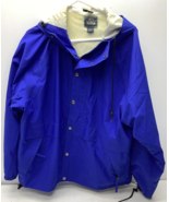 Woolrich Jacket Mens Large Blue Full Zip Hooded Mesh Lined Pockets L EUC... - $48.01 CAD