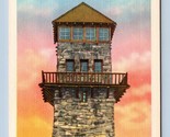 John Byrne Memorial Tower Western North Carolina NC UNP Linen Postcard O3 - £3.85 GBP