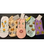 FIVE PAIR West  Loop Women No Show Socks Print Fits Shoe  Size 4 - 10 NWT - $3.86