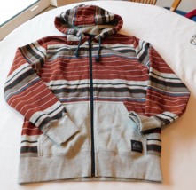 Quiksilver long sleeve shirt hood hoodie Size S small Striped Torquay Men&#39;s - £49.62 GBP