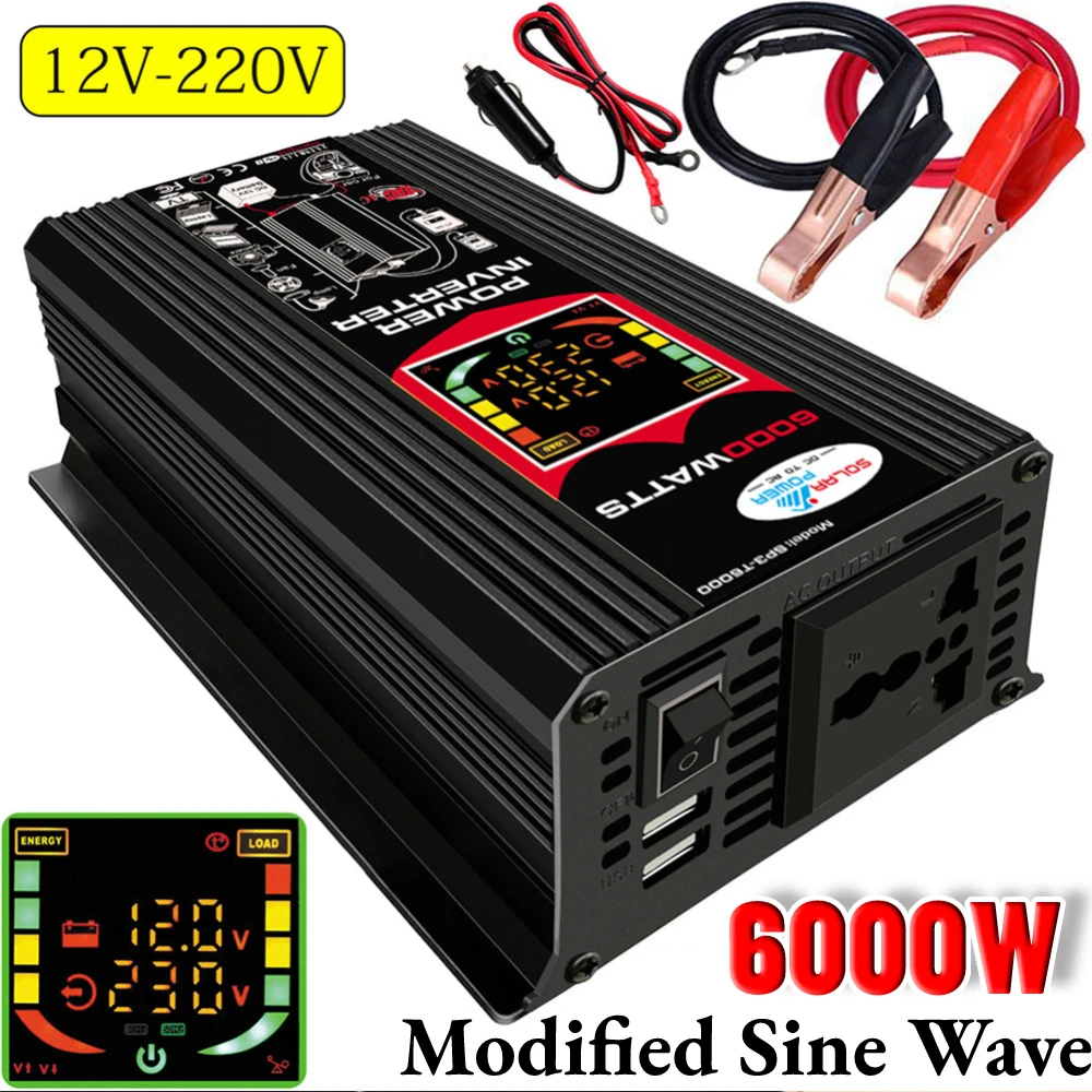 1000W Peak Car Inverter Conver Modified Sine Wave DC 12V To AC 110V 220V - £10.69 GBP+