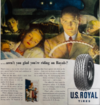 1947 US Royal Tires Advertisement Automobilia National Rubber Co Vintage... - $554.45 MXN