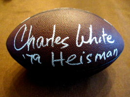 CHARLES WHITE USC 1979 HEISMAN TROPHY SIGNED AUTO VTG NIKE FOOTBALL JSA ... - $271.06 CAD