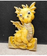 Metallic Gold Dragon Birthday Cake Candle Topper 4.5 Inch Tall - €13,72 EUR