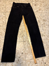 Levis 501 Jeans Black  28x33 Vintage Made in USA Button Fly - $1,677.30 MXN
