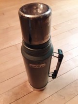 Used Aladdin Stanley Green Thermos Vacuum Bottle No. A-944DH Quart Hot/Cold - $32.47