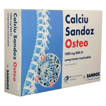 Calcium Osteo 1000mg, 30 chewable tablets, Sandoz - $32.01