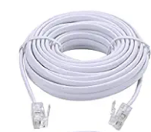 15-Ft Telephone landline Extension Cord Cable Cord with Standard RJ-11 6... - $1.49