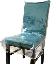 Swanna Plastic Dining Chair Covers With Backrests,Clear Pvc Seat Chair, ... - $35.99