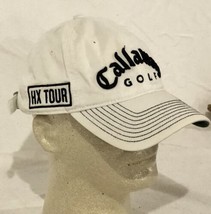 White W/Black Embroidered Adjustable Callaway Golf HX Tour FT-5 Baseball Cap - £11.86 GBP