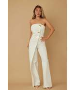 Open Flap Layer Strapless Jumpsuit - $104.00