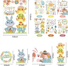 226 Pieces Easter Window Clings Decal Decorations 12 Sheets Teacher Classroom - $6.57