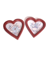 Vintage Home Interiors Heart Shaped Birdhouse Pictures Set of 2 - €12,94 EUR