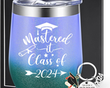 Graduation Gifts, Mastered It Class of 2024 12Oz Wine Tumbler with Keych... - $35.21