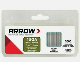2 PK Arrow Fastener BN18 18 Ga x 5/8in L Galvanized Steel Brad Nails  2000 - €13,20 EUR
