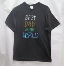 VTG 80s Golds Gym Best Dad In The World Black T Shirt Single Stitch M L - $47.45
