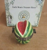 Boyds Bears Wally&#39;s Watermelon With Pip McNibble 392142 Treasure Box Figurine - £28.64 GBP