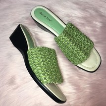 David Tate Women&#39;s Size 12 N Wedge Slide Heel Sandals Green - $32.00