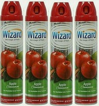 LOT 4 ~ Air Freshener Spray Scent Apple Cinnamon Eliminates Odors 10 oz ... - £17.12 GBP