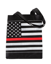 NEW Patriotic Stars &amp; Stripes Shopping Tote Bag 10 x 12 inches double handles - $4.95