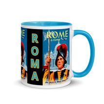Rome 1950s Vintage Italian Travel Poster Beverage Mug (4 Colors) - $18.99
