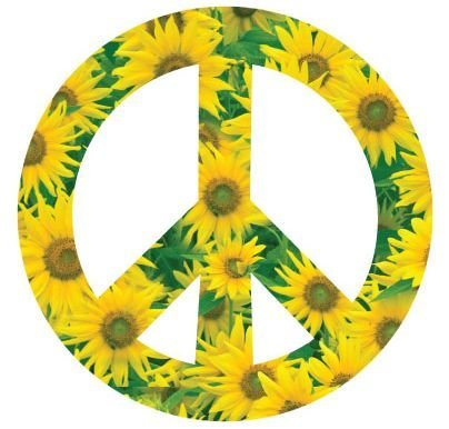 Peace Decal - Flowers (4X4 Vehicle Decal) - $4.49