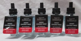 White Barn Bath &amp; Body Works Wallflower Refill Bulb Lot Of 5 Snowy Coconut Frost - £36.58 GBP