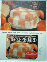 Sealtest Checkerboard Pineapple Ice Cream Orange Sherbet Advertisement A... - $8.99