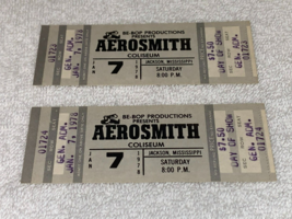 Aerosmith 2 Original 1978 Unused Concert Tickets Day Of Show Steven Tyler Usa - £19.53 GBP