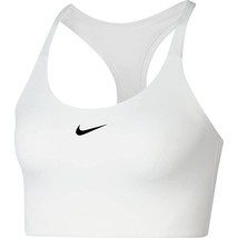 Nike Swoosh Women&#39;s Medium Support Padded White Sports Bra BV3636-100 Si... - £31.45 GBP