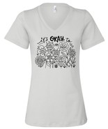 Women&#39;s Graphics Tshirt- &quot;It&#39;s OK to be Different Relaxed Jersey V-Neck Tee - $19.79+