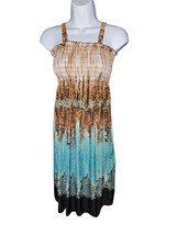 Carnival FashionSize XS Teal Brown Short Mini Dress Sleeveless - $219.69 MXN