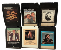 Kenny Rogers Collection 8-track Tapes Lot of 6 Country Music Greatest Hits - £9.31 GBP