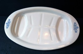 Vintage Corning Ware Corelle Blue Cornflower Meat Platter P-19 plus Rack 16+x10+ - £11.76 GBP