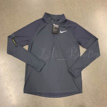 NWT Nike CD8273-015 Men&#39;s Element Half-Zip Running Top Shirt Dark Grey Size L - £31.25 GBP